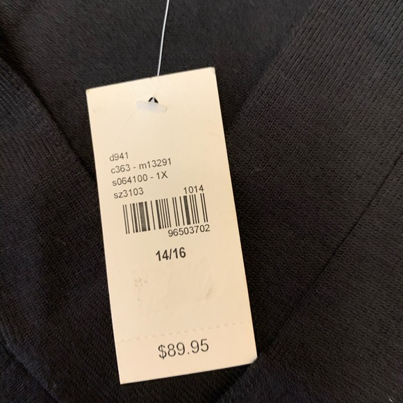 Lane Bryant Body-Con Sweater w/ Woven Bodice - Picture 10 of 11